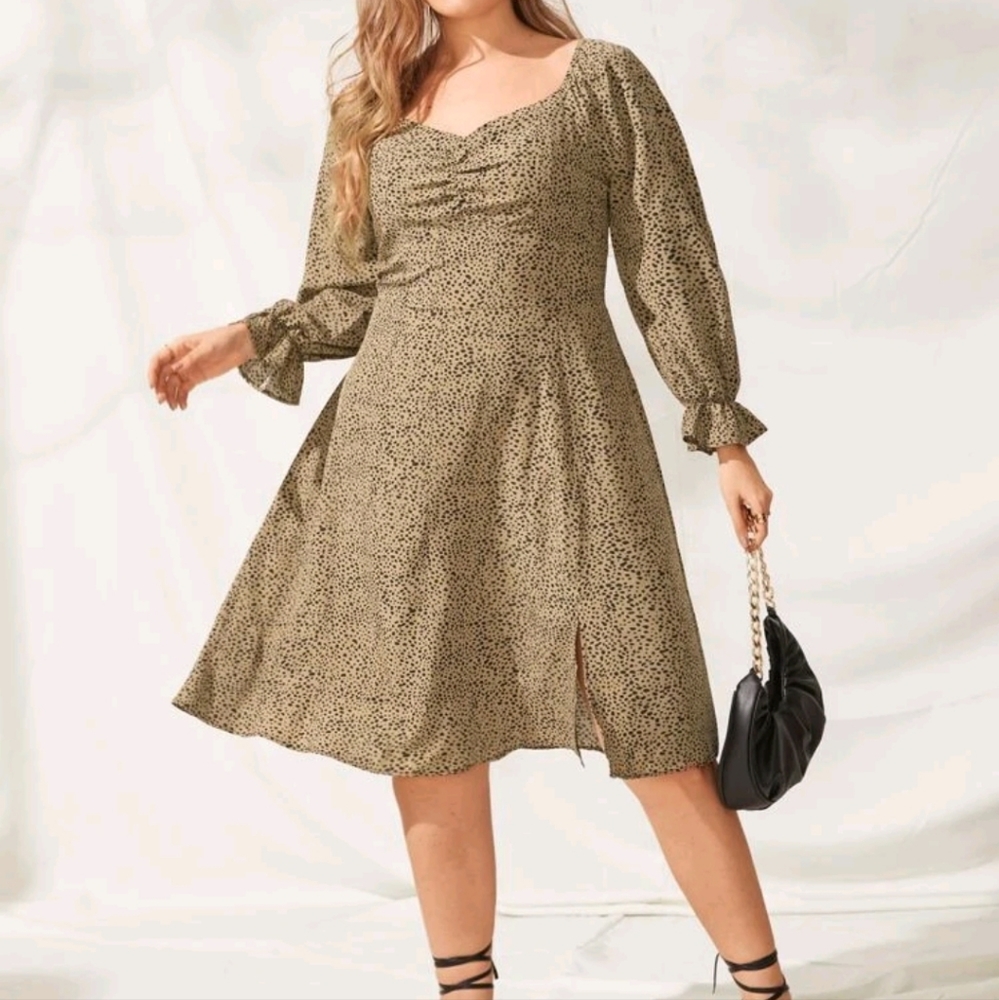 Shein Allover Print Tie Back Dress